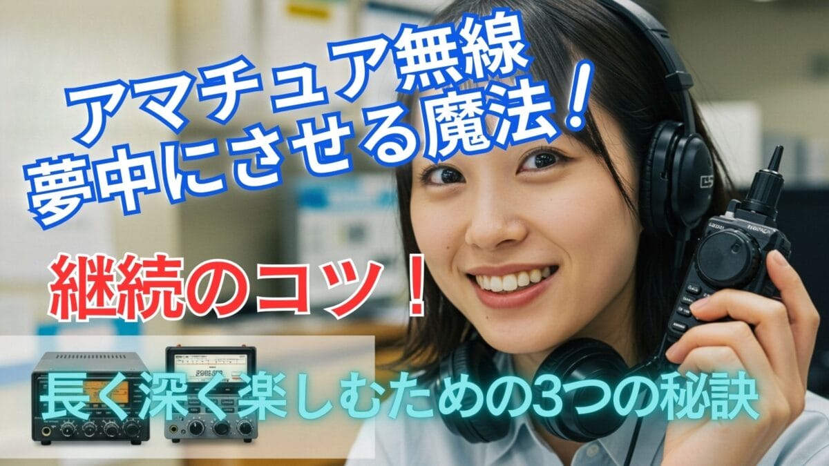 夢中にさせる魔法！アマチュア無線を長く深く楽しむための3つの秘訣