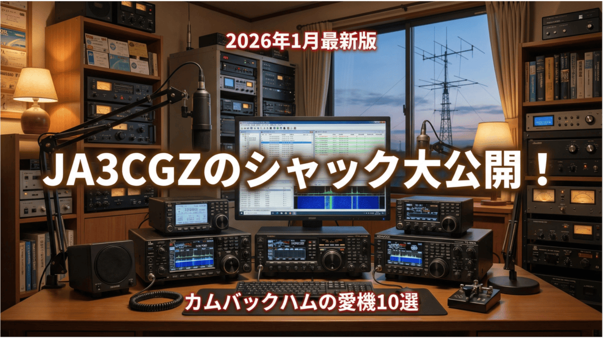 JA3CGZのアマチュア無線シャック全景｜2026年1月最新版