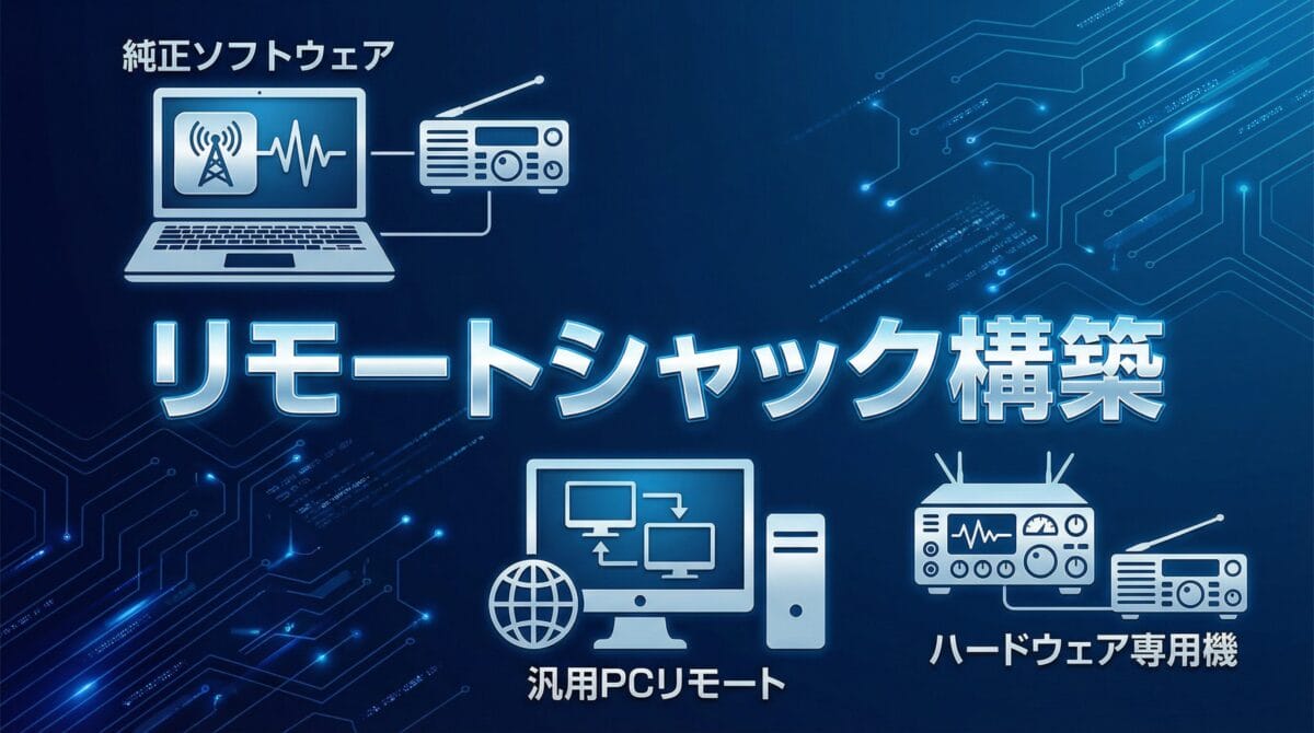リモートシャック構築の3つの主要ルート