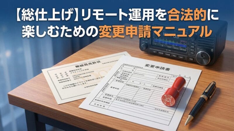 【総仕上げ】リモート運用を合法的に楽しむための変更申請マニュアル